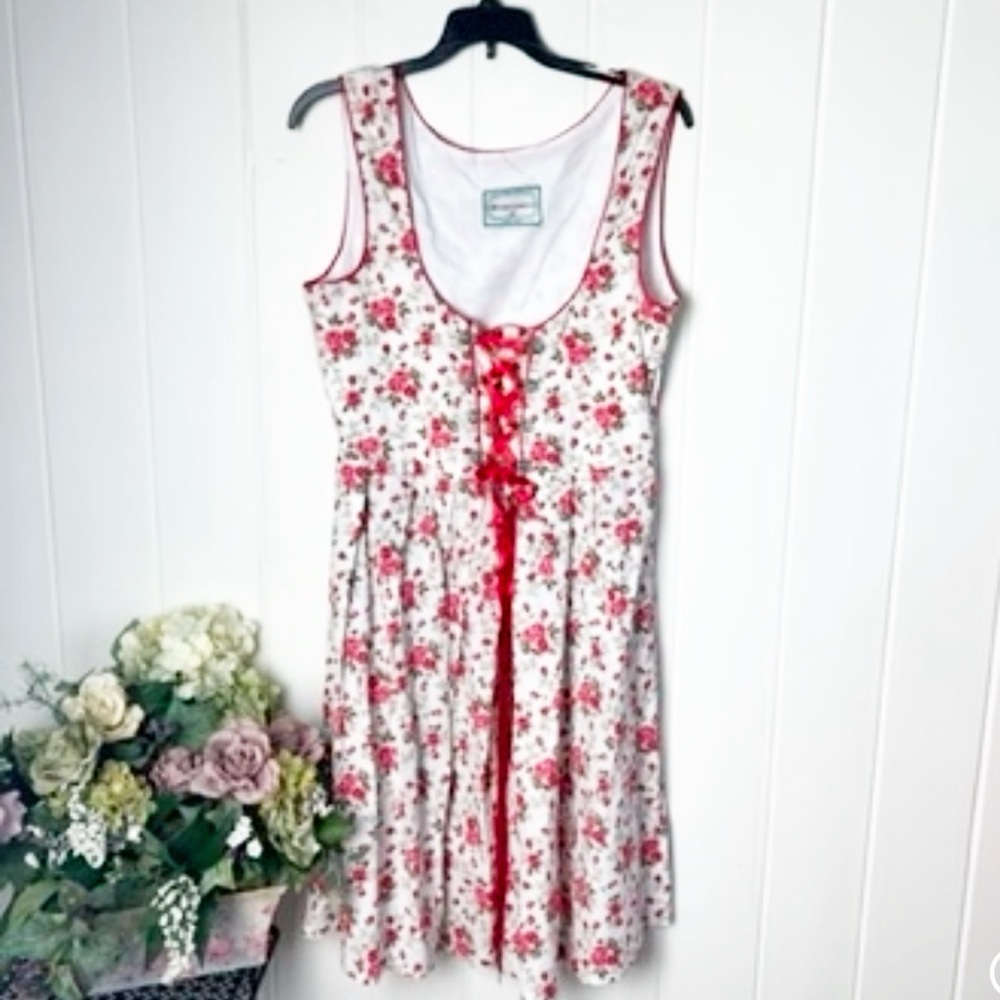 Vintage Rare Trachtenpoint Floral Dirndl Dress